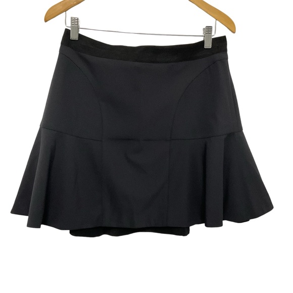 Rebecca Taylor Black Tech Flounce Skirt Size 8 - Picture 4 of 8